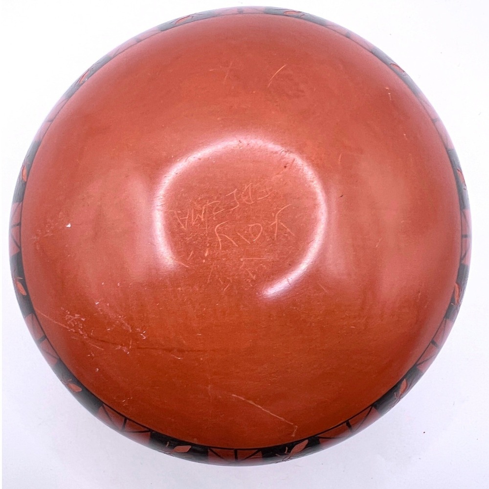 Yoly Ledezma Mata Ortiz Seed Jar 5in Red Black Good Polychrome Ant Pottery - Picture 8 of 8